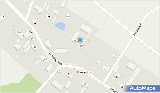 Piaseczno, Piaseczno, 101, mapa Piaseczno