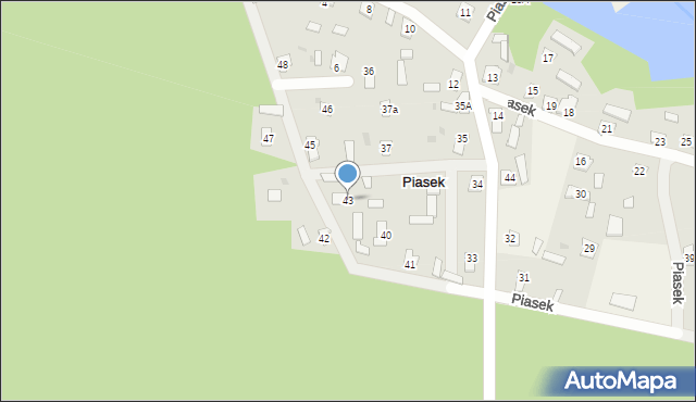 Piasek, Piasek, 43, mapa Piasek