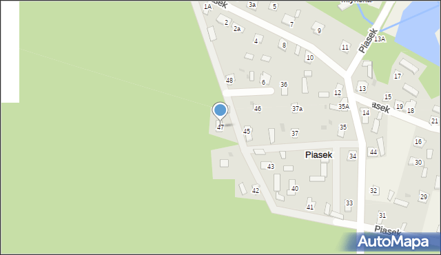 Piasek, Piasek, 47, mapa Piasek