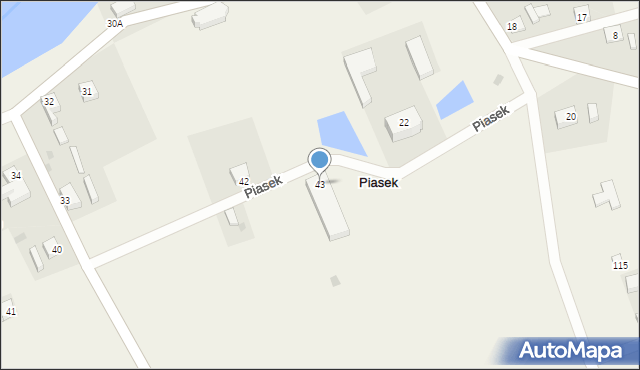 Piasek, Piasek, 43, mapa Piasek