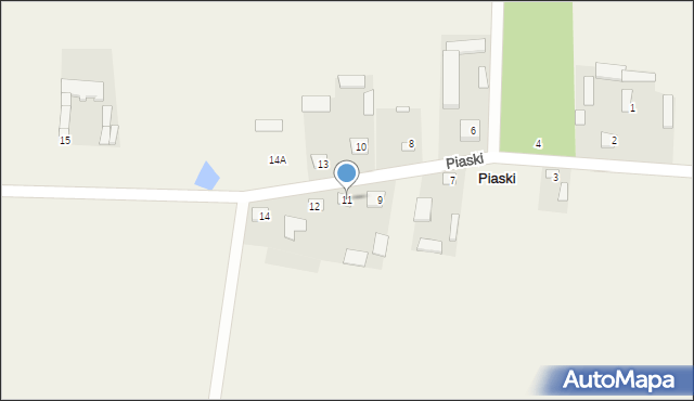 Piaski, Piaski, 11, mapa Piaski