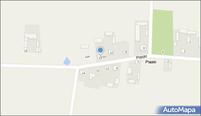 Piaski, Piaski, 13, mapa Piaski