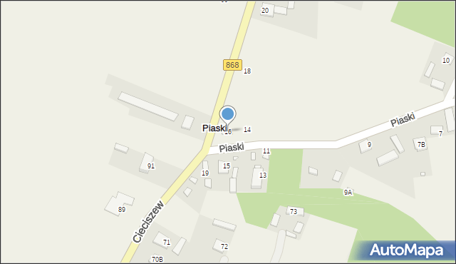 Piaski, Piaski, 16, mapa Piaski