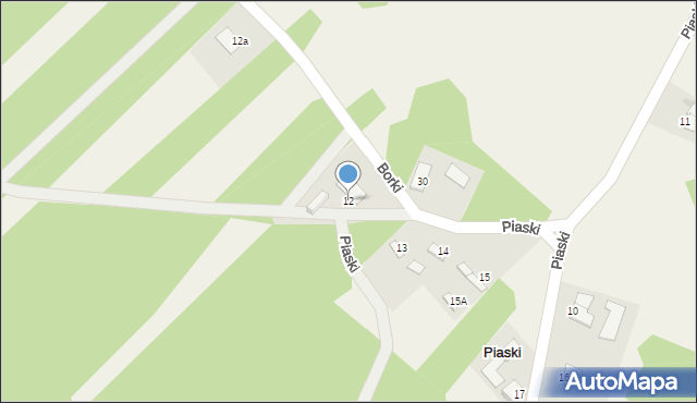 Piaski, Piaski, 12, mapa Piaski