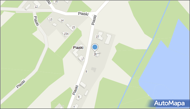Piaski, Piaski, 16, mapa Piaski