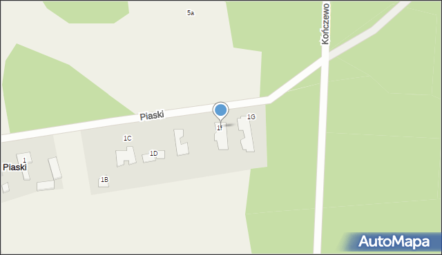 Piaski, Piaski, 1f, mapa Piaski