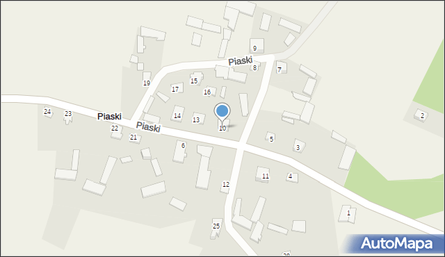 Piaski, Piaski, 10, mapa Piaski