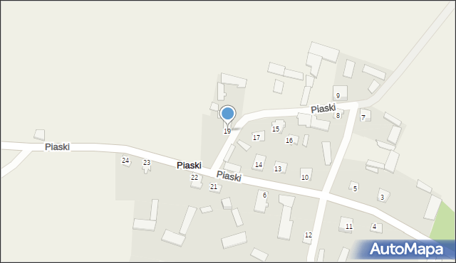 Piaski, Piaski, 19, mapa Piaski