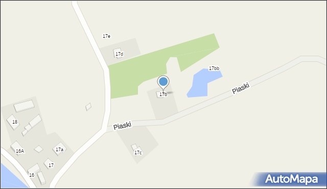 Piaski, Piaski, 17b, mapa Piaski