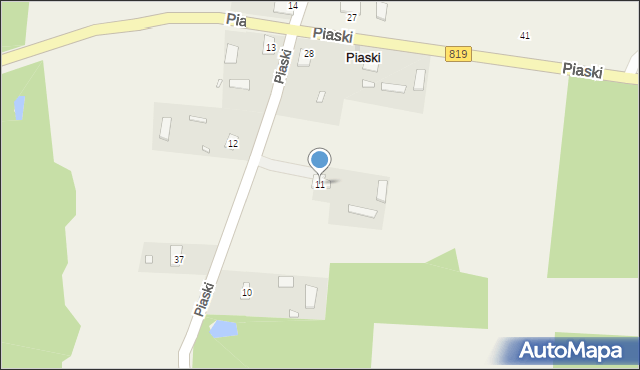 Piaski, Piaski, 11, mapa Piaski