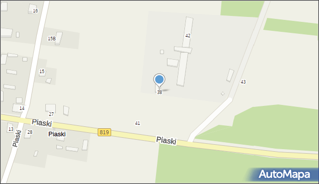 Piaski, Piaski, 38, mapa Piaski