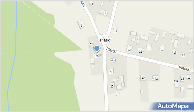 Piaski, Piaski, 26, mapa Piaski