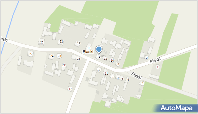 Piaski, Piaski, 14, mapa Piaski