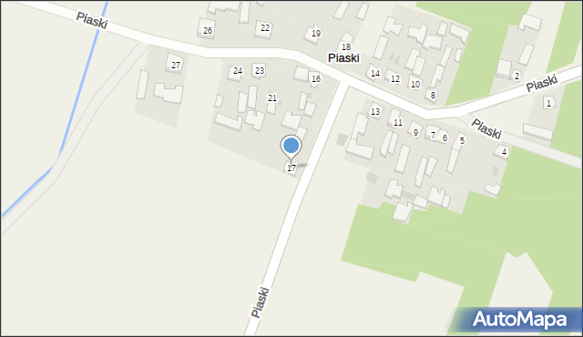 Piaski, Piaski, 17, mapa Piaski