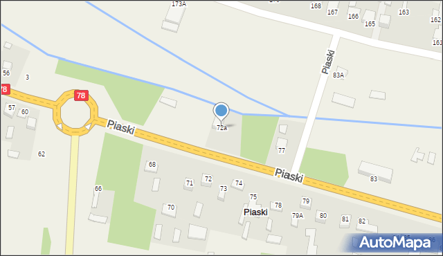 Piaski, Piaski, 72a, mapa Piaski