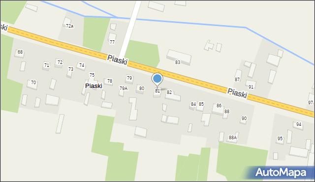 Piaski, Piaski, 81, mapa Piaski