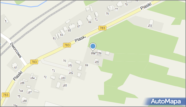 Piaski, Piaski, 69a, mapa Piaski