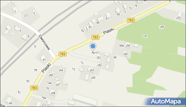 Piaski, Piaski, 70, mapa Piaski