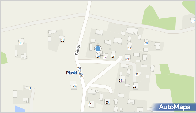 Piaski, Piaski, 16, mapa Piaski