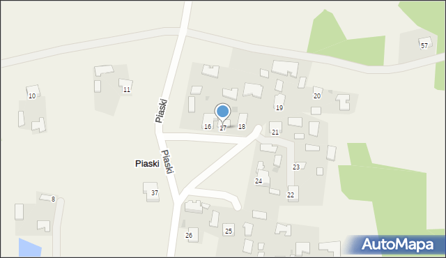 Piaski, Piaski, 17, mapa Piaski