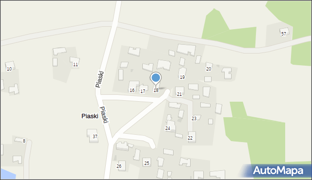 Piaski, Piaski, 18, mapa Piaski