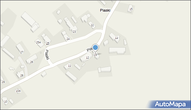 Piaski, Piaski, 13, mapa Piaski