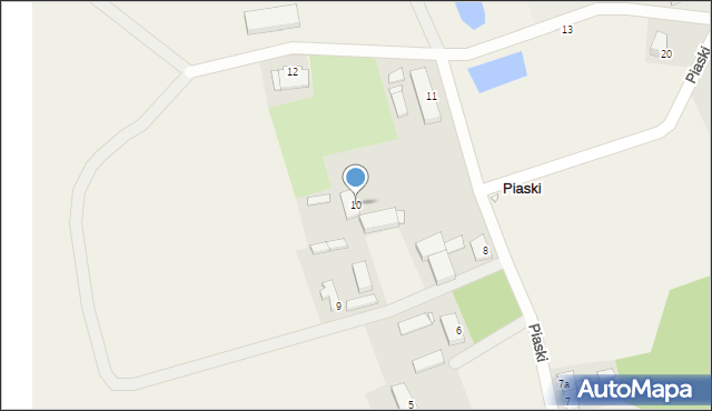 Piaski, Piaski, 10, mapa Piaski