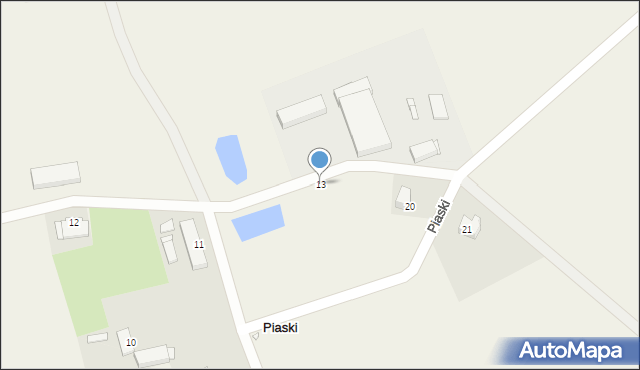 Piaski, Piaski, 13, mapa Piaski