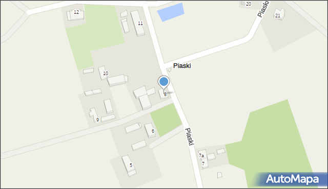 Piaski, Piaski, 8/1, mapa Piaski