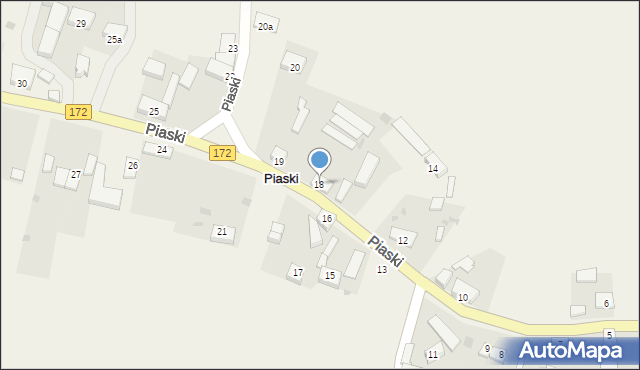 Piaski, Piaski, 18, mapa Piaski