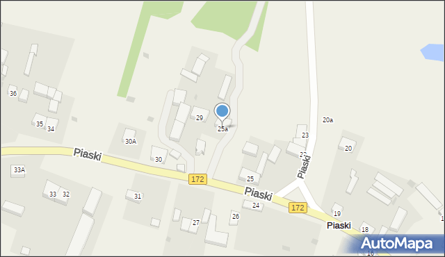 Piaski, Piaski, 25a, mapa Piaski