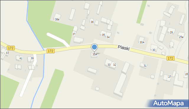 Piaski, Piaski, 33A, mapa Piaski