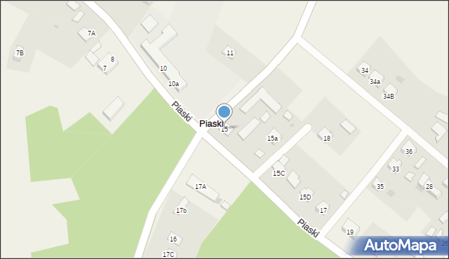 Piaski, Piaski, 15, mapa Piaski