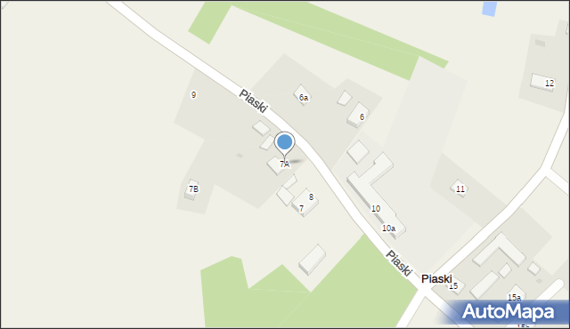 Piaski, Piaski, 7A, mapa Piaski