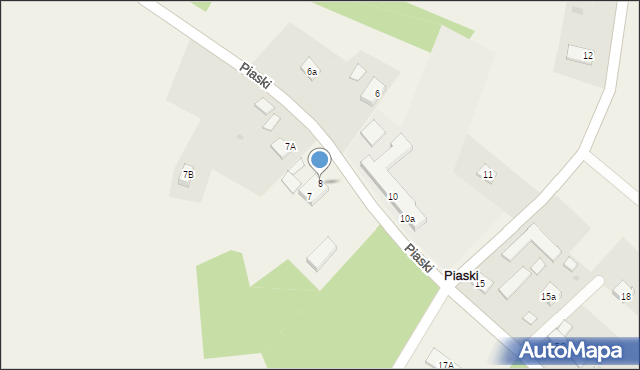 Piaski, Piaski, 8, mapa Piaski