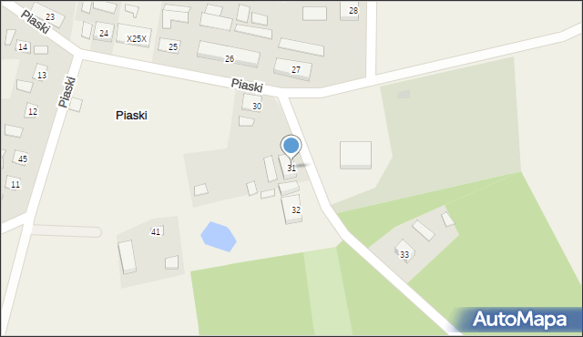 Piaski, Piaski, 31, mapa Piaski