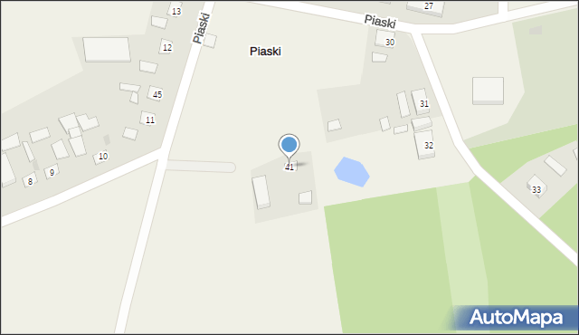 Piaski, Piaski, 41, mapa Piaski