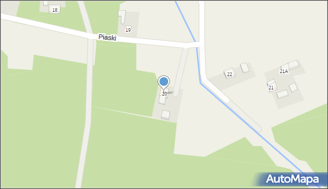 Piaski, Piaski, 20, mapa Piaski