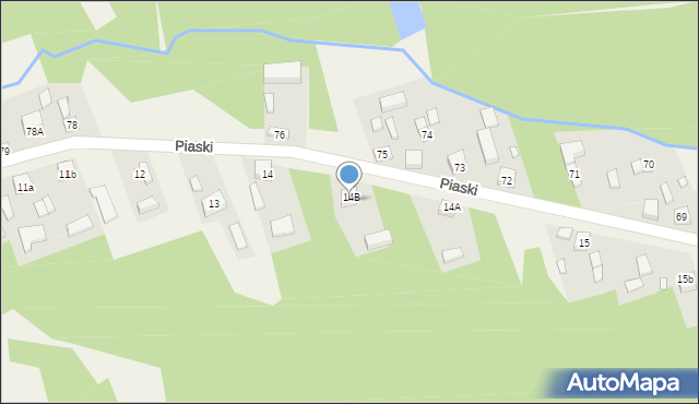 Piaski, Piaski, 14A, mapa Piaski