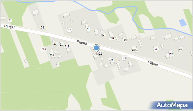 Piaski, Piaski, 22a, mapa Piaski