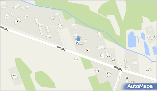 Piaski, Piaski, 43a, mapa Piaski