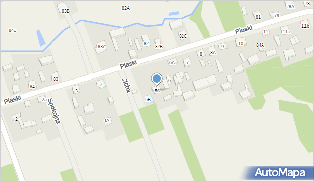 Piaski, Piaski, 5A, mapa Piaski