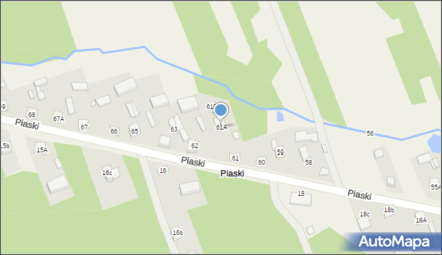 Piaski, Piaski, 61A, mapa Piaski