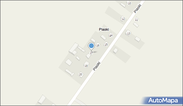 Piaski, Piaski, 17, mapa Piaski