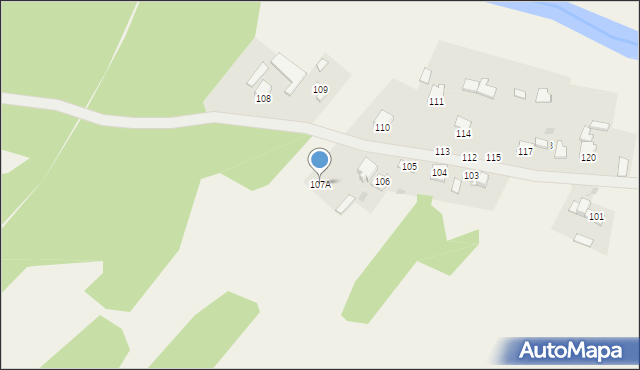 Piaski Brzóstowskie, Piaski Brzóstowskie, 107A, mapa Piaski Brzóstowskie