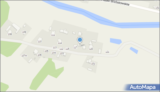 Piaski Brzóstowskie, Piaski Brzóstowskie, 118, mapa Piaski Brzóstowskie