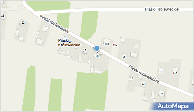 Piaski Królewieckie, Piaski Królewieckie, 16, mapa Piaski Królewieckie