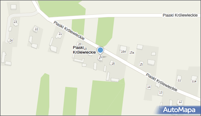 Piaski Królewieckie, Piaski Królewieckie, 17, mapa Piaski Królewieckie