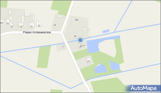 Piaski Królewieckie, Piaski Królewieckie, 26, mapa Piaski Królewieckie