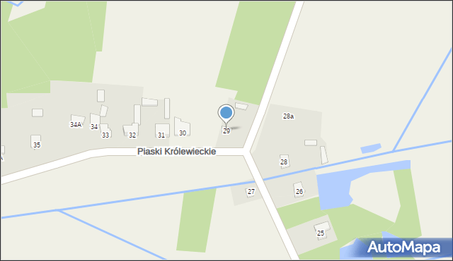 Piaski Królewieckie, Piaski Królewieckie, 29, mapa Piaski Królewieckie